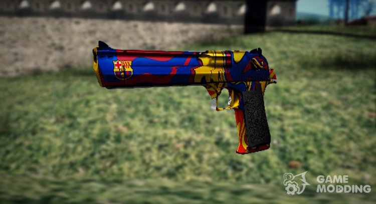 DESERT EAGLE IN THE STYLE OF FC BARCELONA for GTA San Andreas