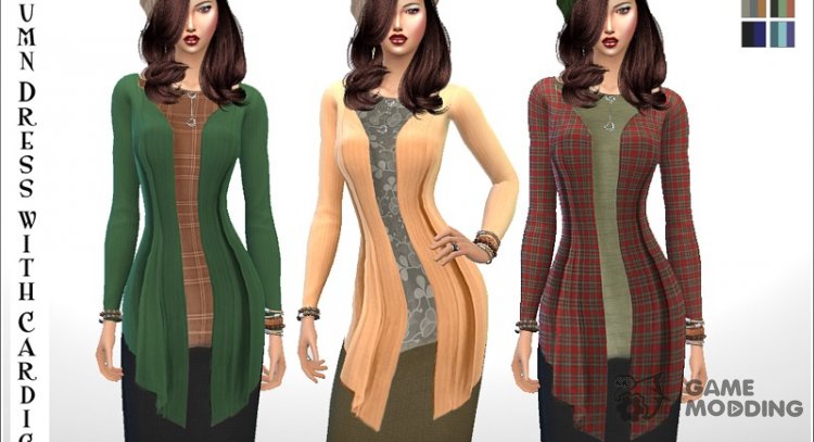 Dress with Cardigan para Sims 4