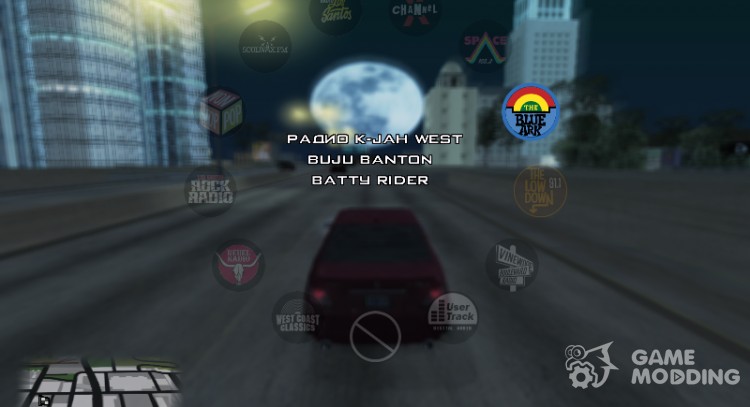 Addon GTA V HUD - Radio para GTA San Andreas