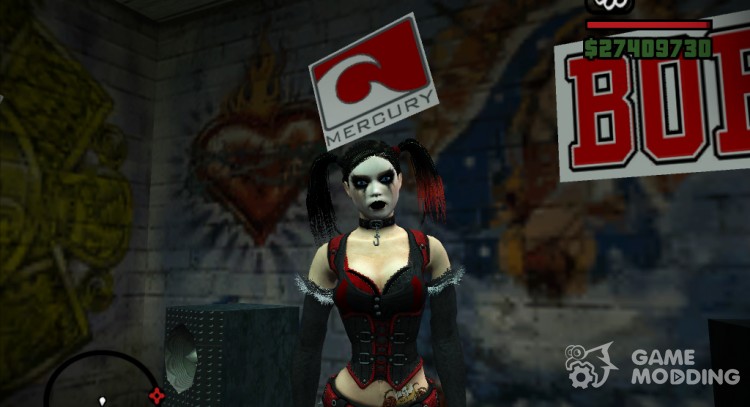 Harley Quinn Skin From Batman Arkahm City v.2 para GTA San Andreas