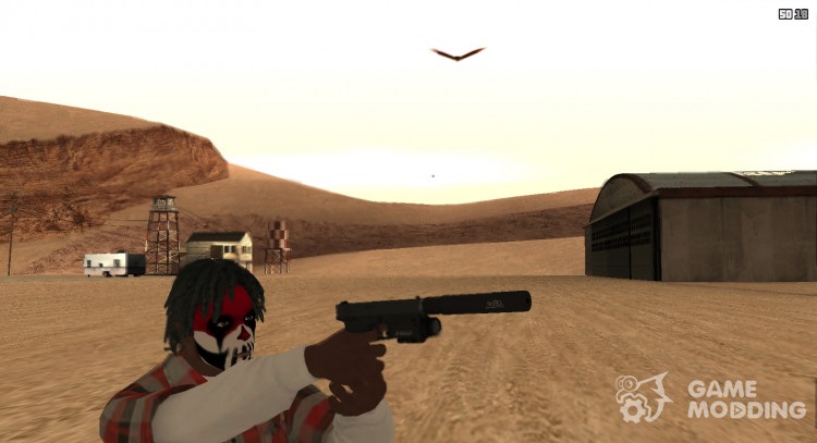 Glock 17 с глушителем для GTA San Andreas