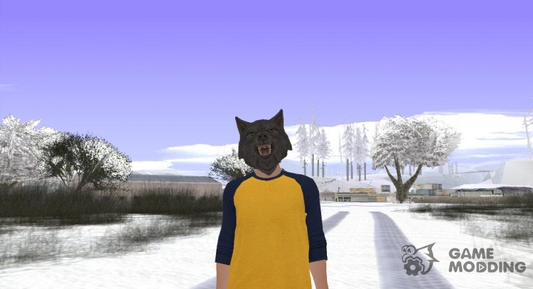 Skin HD GTA Online в маске волка v3 для GTA San Andreas
