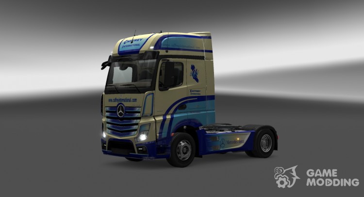 Skin CAFRREY International for Mercedes Actros MP4 for Euro Truck Simulator 2