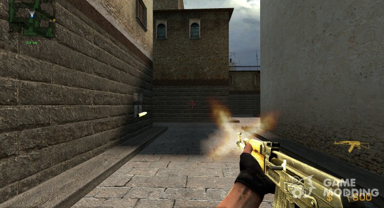 Поцарапанный AK с затенением фонгом для Counter-Strike Source