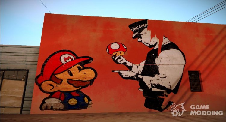 Mural of Mario Bros for GTA San Andreas