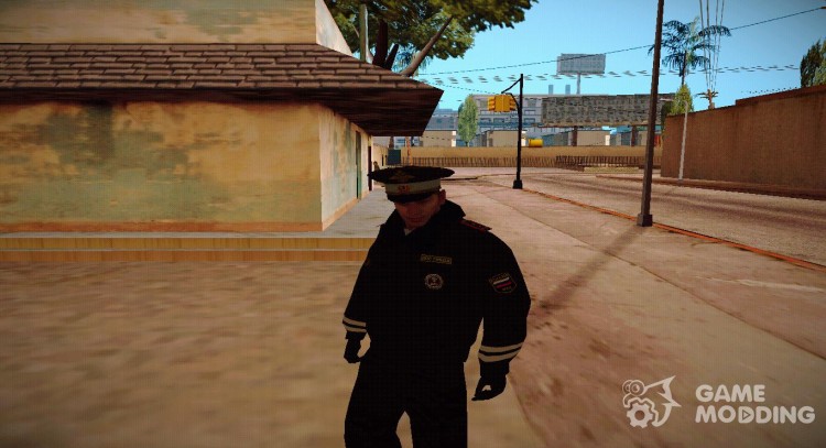 Милиционер в зимней форме V3 для GTA San Andreas