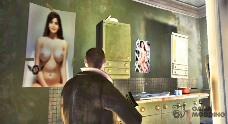 Posters of fake nude actress for GTA 4