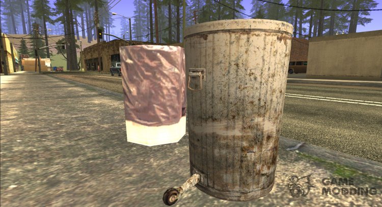 HQ Trash Bin 2 (Normal Map) для GTA San Andreas