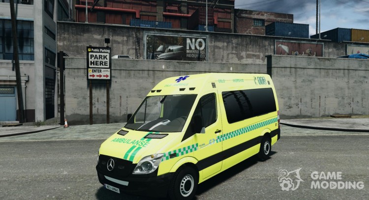 Mercedes-Benz Sprinter PK731 Ambulance for GTA 4