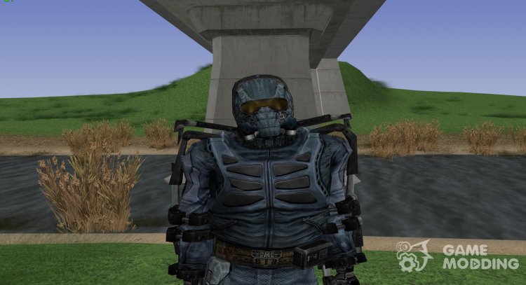 A member of the group the guardians of the Zone in a lightweight exoskeleton of S. T. A. L. K. E. R V. 2 for GTA San Andreas