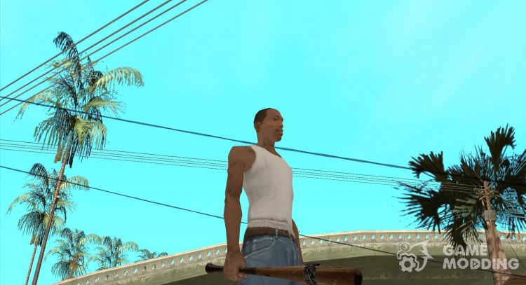 Бита с голубой повязкой для GTA San Andreas