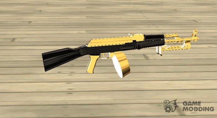 Gold AK47 with Custom GTA 5 Icon for GTA San Andreas
