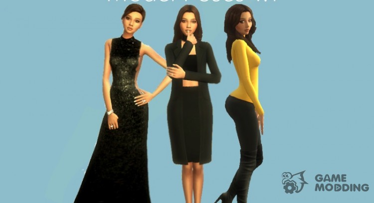 Model Poses v.1 для Sims 4