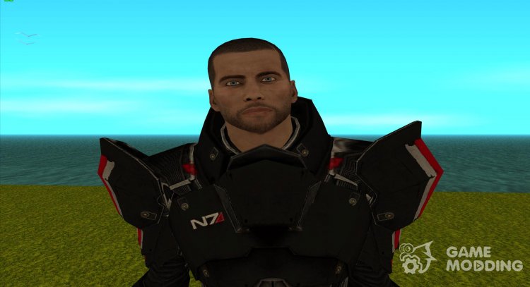 Шепард в улучшенной броне из Mass Effect для GTA San Andreas