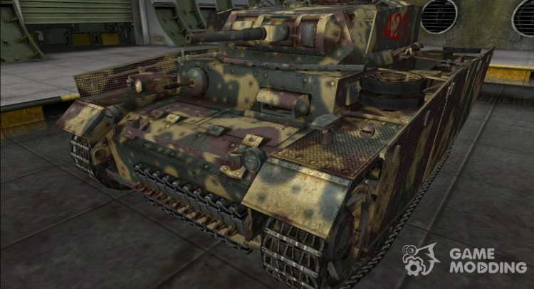 The skin for the Panzer III for World Of Tanks