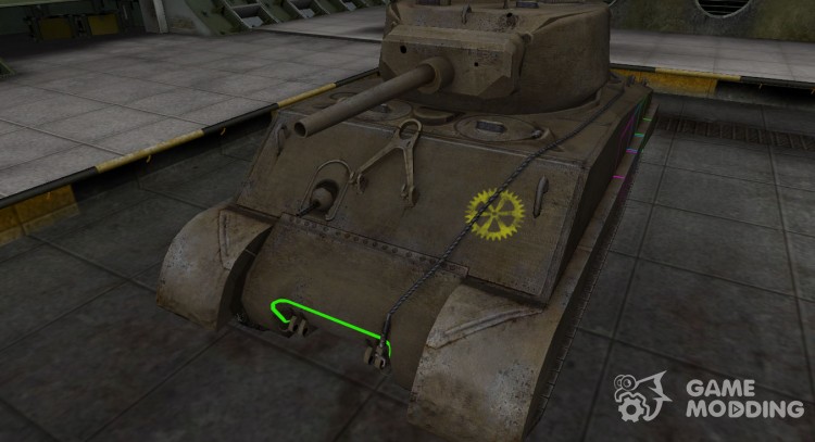 Contorno de la zona de ruptura M4A3E2 Sherman Jumbo para World Of Tanks