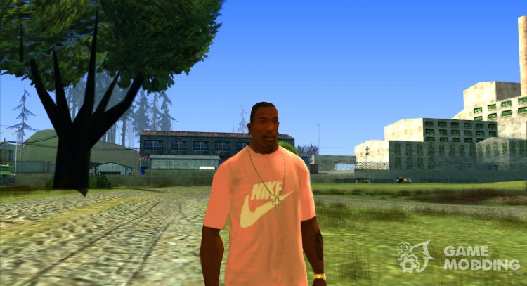 Camiseta Nike rosa para GTA San Andreas