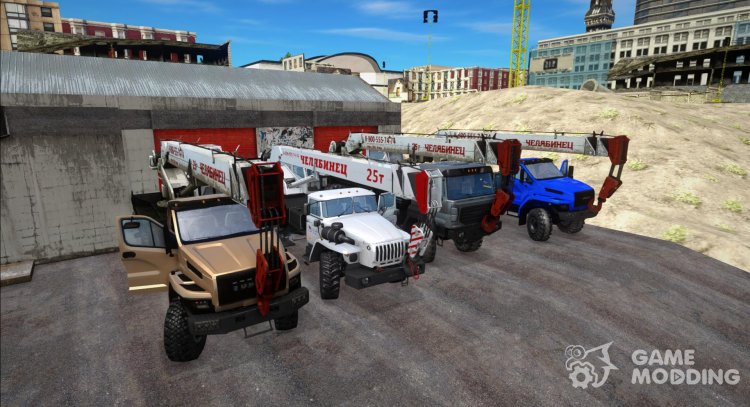Pak mashin-avtokranov Chelyabinsk for GTA San Andreas