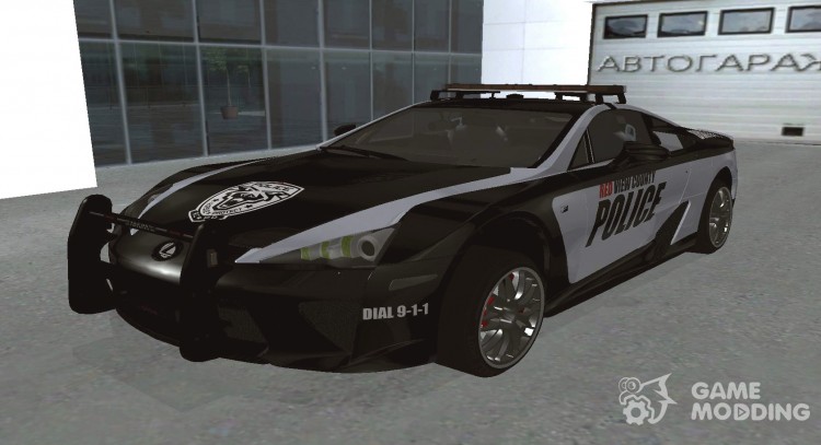 Lexus LFA Police 2011 for GTA San Andreas