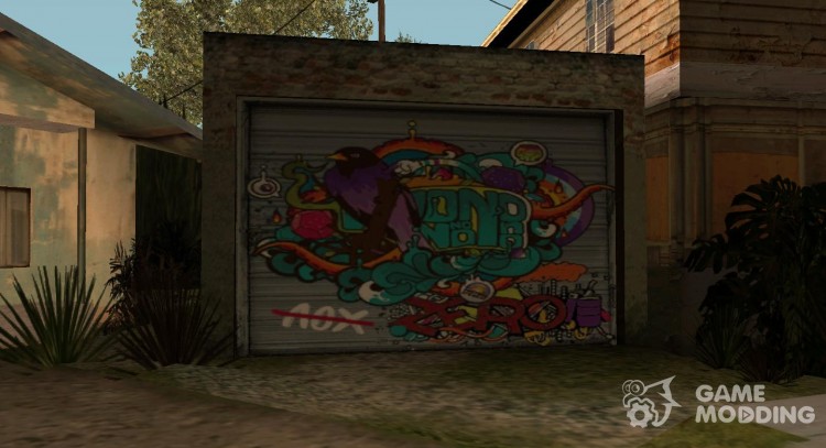 Graffiti on the garage for GTA San Andreas