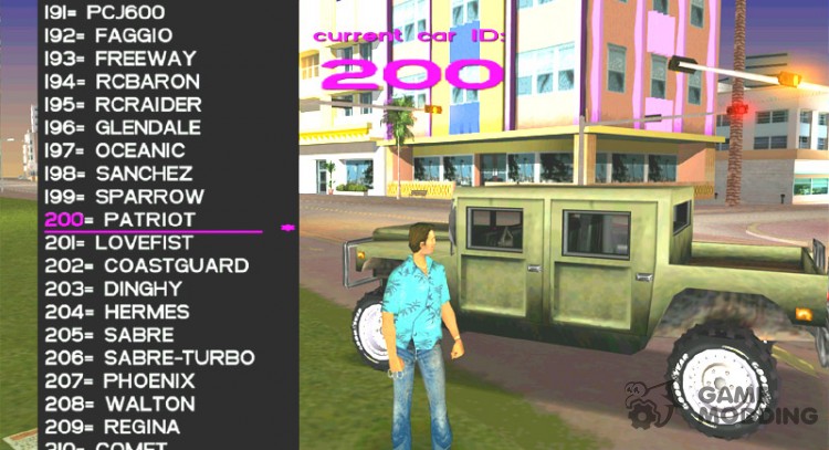 Gta Vice City Car Spawner for GTA Vice City