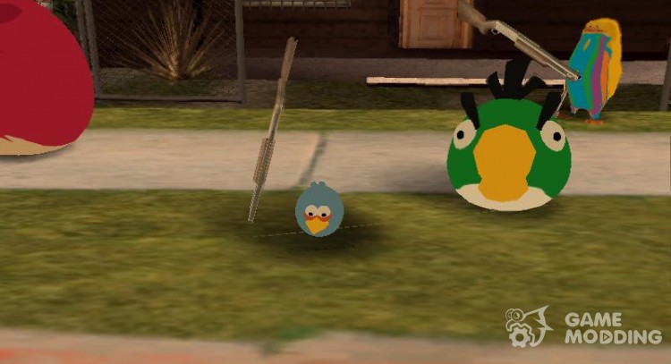El pájaro azul de Angry Birds para GTA San Andreas