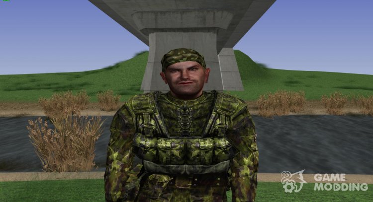 Miembro de la agrupación Suicidas en el casco antiguo de batalla deg-7 de S. T. A. L. K. E. R v.2 para GTA San Andreas