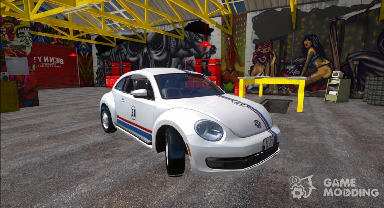 2013 Volkswagen Beetle Turbo-Herbie de la película Crazy Racing para GTA San Andreas