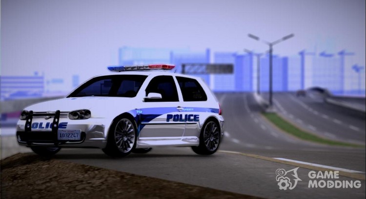 2003 Volkswagen Golf MK4 R32 de la policía de liberty city para GTA San Andreas