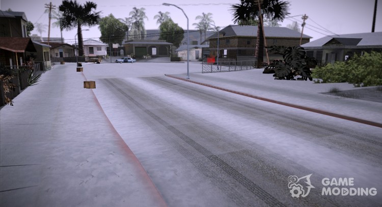 Winter Grove Street for GTA San Andreas