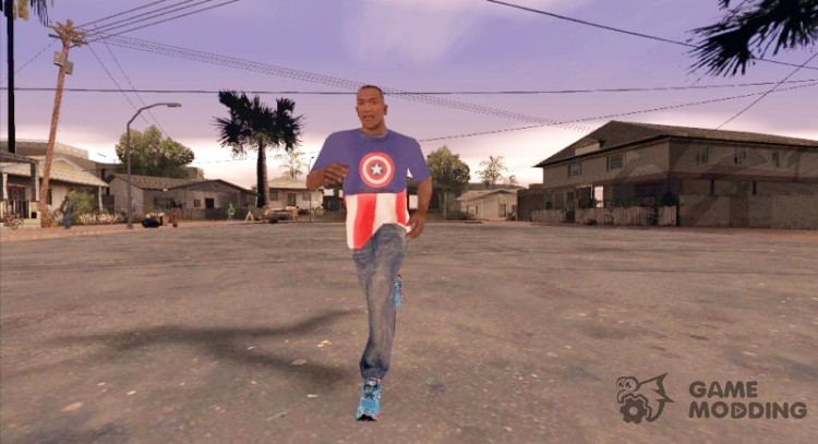T-shirt Captain America for GTA San Andreas