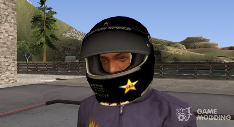 Racing Helmet Rockstar for GTA San Andreas