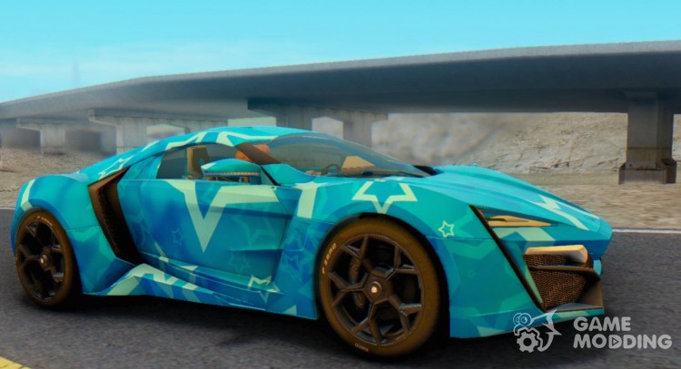 W-Motors Lykan Hypersport 2013 Blue Star для GTA San Andreas