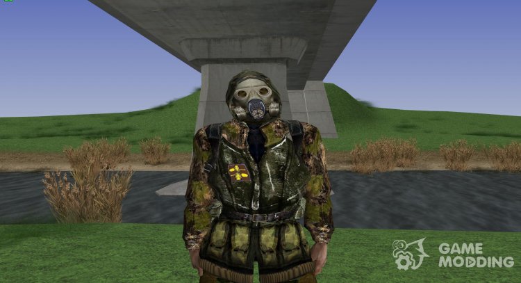 A member of the group the Diggers in the leather jacket from S. T. A. L. K. E. R V. 2 for GTA San Andreas