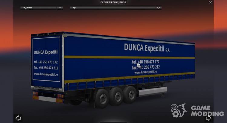 Dunca Expeditii Trailer for Euro Truck Simulator 2