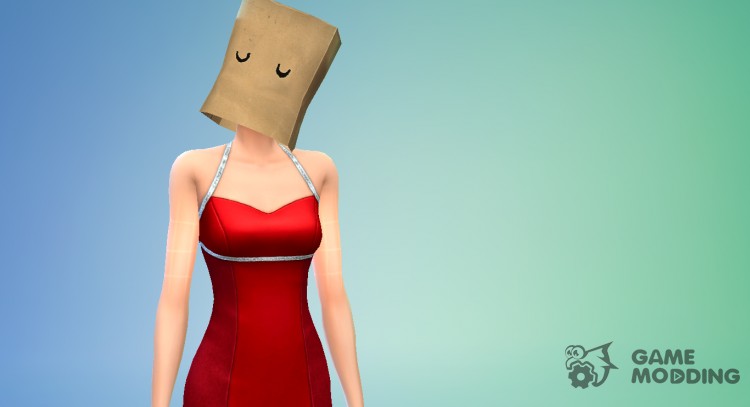 Пакет на голове Paeperbag mask для Sims 4