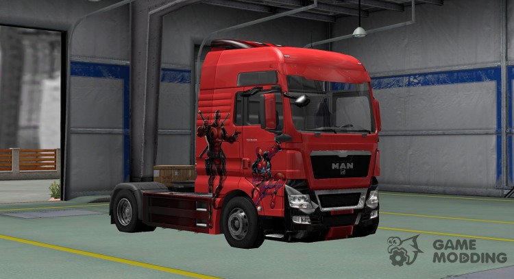 Скин Deadpool для MAN TGX для Euro Truck Simulator 2