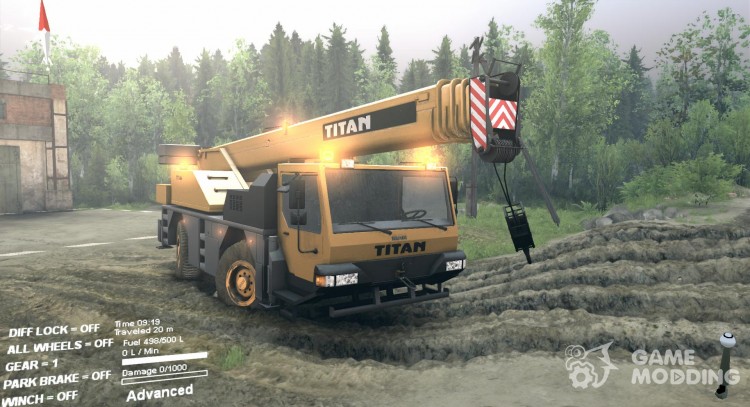 Man CRANE Truck Titan Mod for Spintires 2014