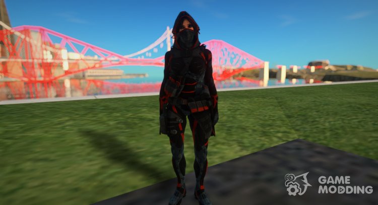 Nano Sniper Girl from Warface для GTA San Andreas