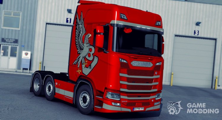 GRIFFIN V8 Metalic Multicolor для Scania SCS для Euro Truck Simulator 2