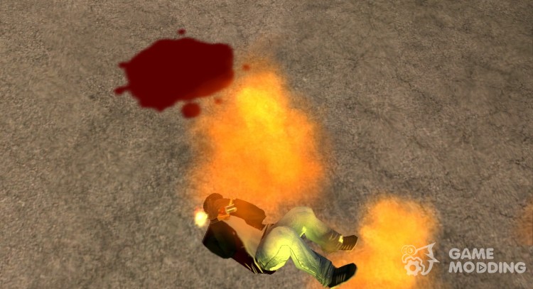 Rolling on the ground from a fire for GTA San Andreas
