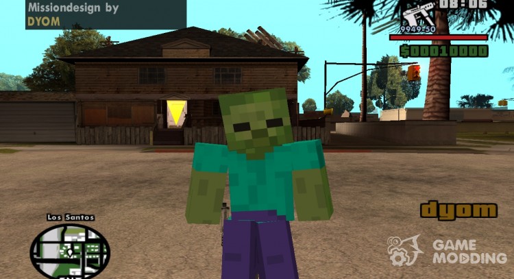 Zombie from Minecraft for GTA San Andreas