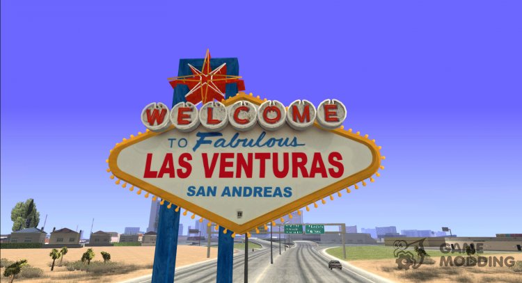 Welcome to Las Venturas Sign Remastered для GTA San Andreas
