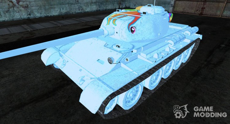 Skin for t-44  Rainbow Dash  for World Of Tanks