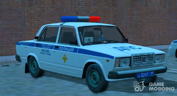 LADA 21074 POLICE ABOUT TRAFFIC POLICE OF THE UGIBDD (2012) for GTA San Andreas