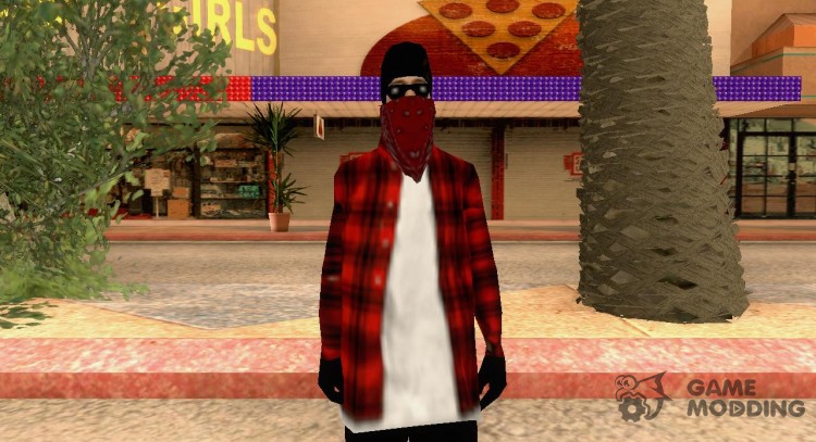 El skin de la pandilla Bloodz para GTA San Andreas
