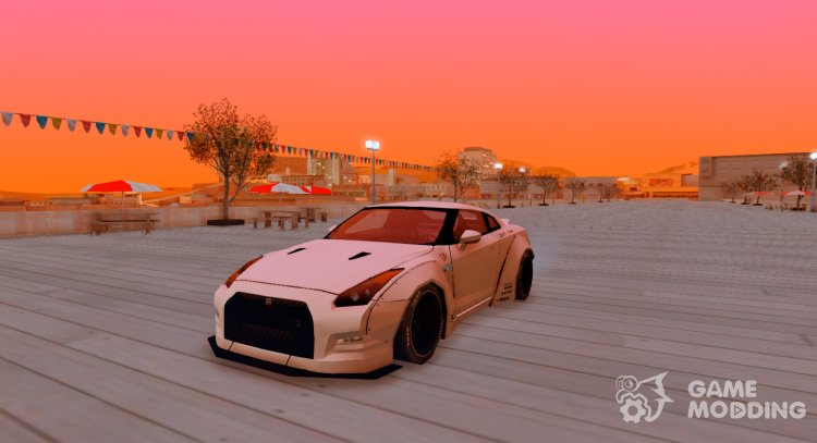 El Nissan GT-R 35 Liberty Walk Edition SA Style para GTA San Andreas