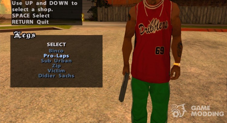 Change of clothes, tattoos and hairstyles for GTA San Andreas