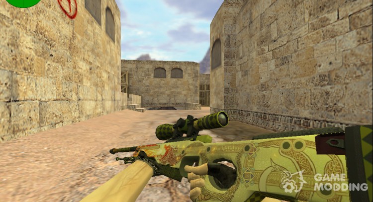 AWP Dragon Lore de CS:GO para Counter Strike 1.6