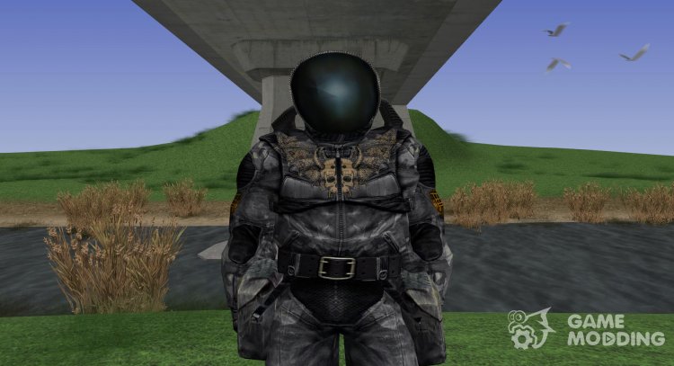 A member of the group Smugglers in the scientific coverall of S. T. A. L. K. E. R for GTA San Andreas